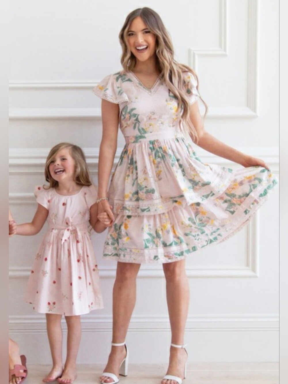 Rachel Parcell Cotton Pink Floral Tiered Dress Sz.XXL NWT